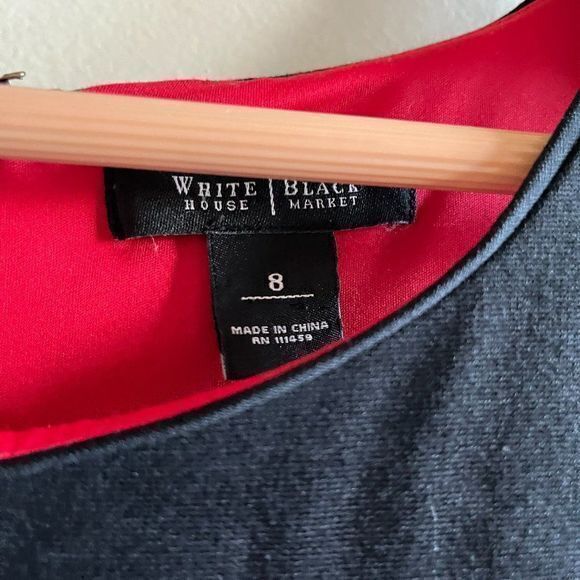 WHITE HOUSE BLACK MARKET BLACK SLEEVELESS FAUX WRAP DROP WAIST DRESS WOM… - Picture 3 of 8